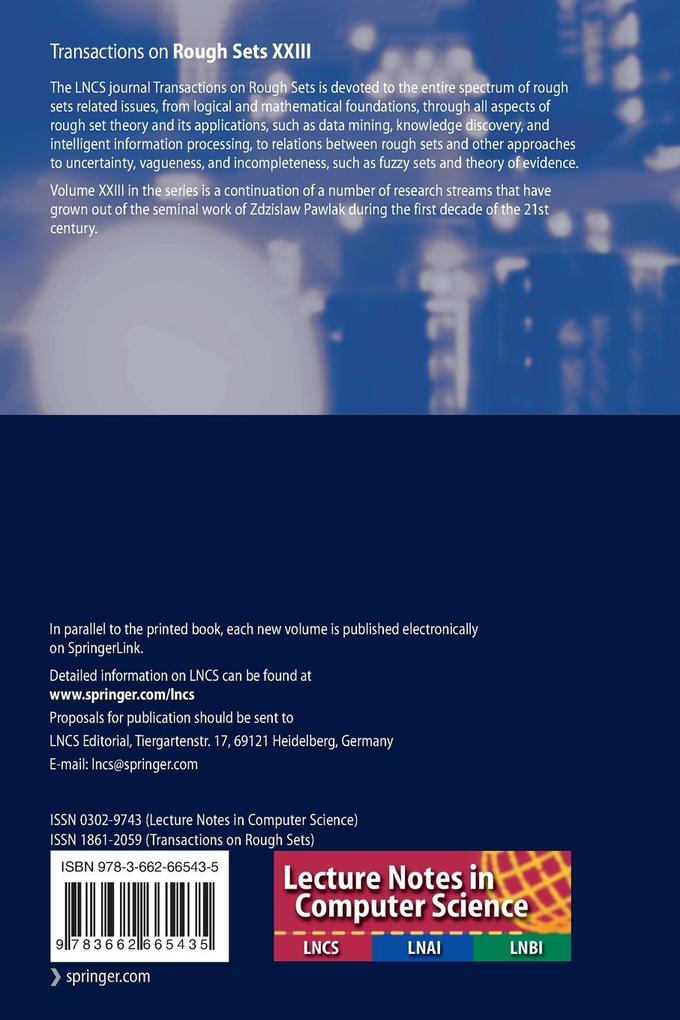 Weitere Ansicht: Transactions on Rough Sets XXIII