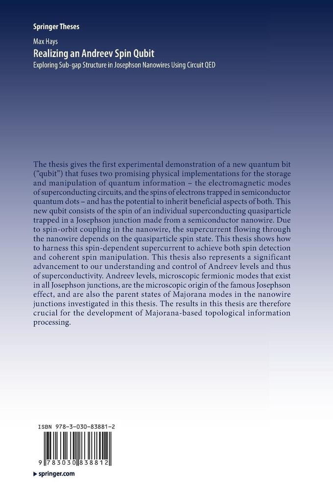 Weitere Ansicht: Realizing an Andreev Spin Qubit | Max Hays