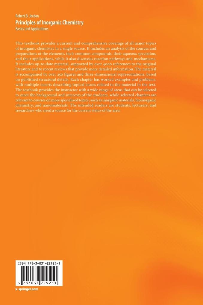 Weitere Ansicht: Principles of Inorganic Chemistry | Robert B. Jordan
