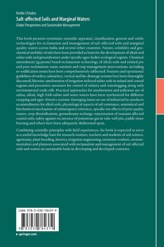 Weitere Ansicht: Salt-affected Soils and Marginal Waters | Ranbir Chhabra