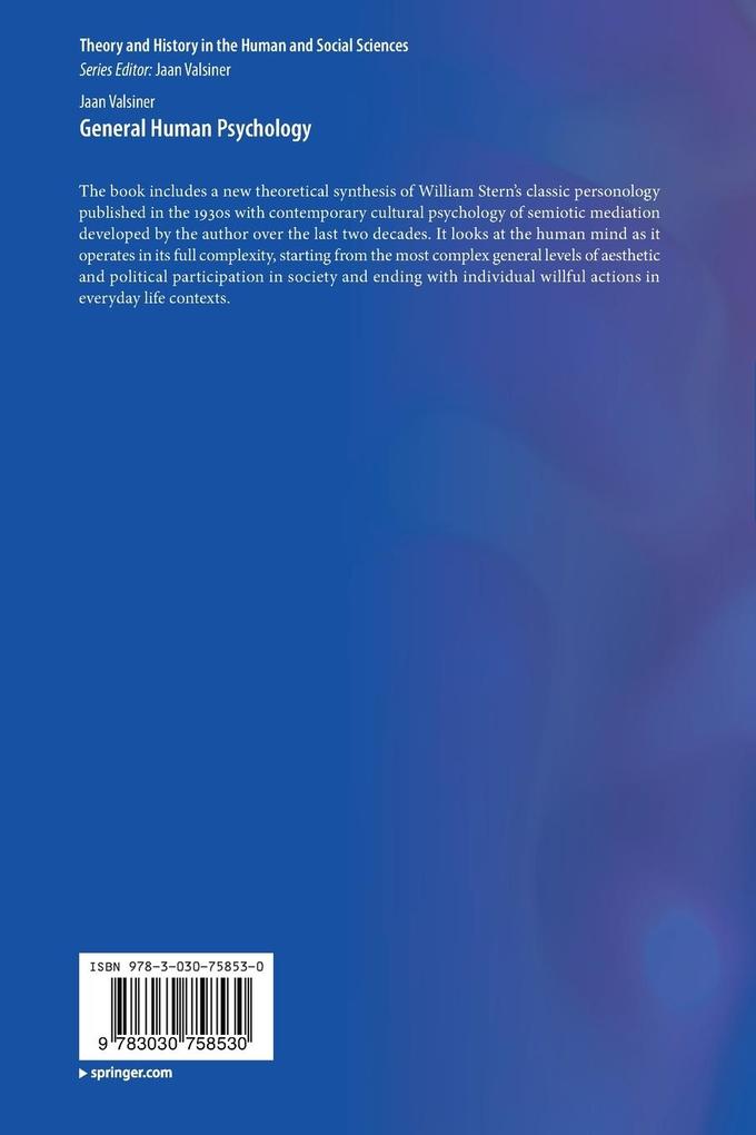 Weitere Ansicht: General Human Psychology | Jaan Valsiner