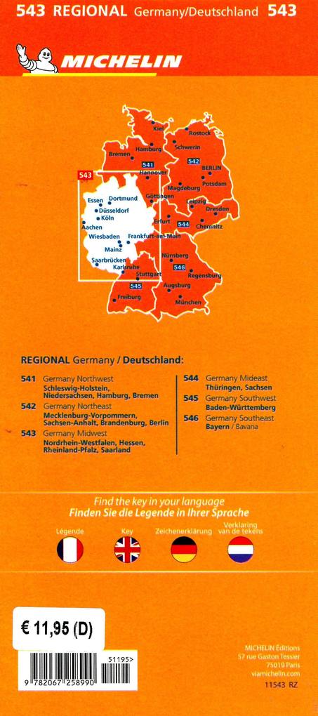 Weitere Ansicht: Michelin Nordrhein-Westfalen, Hessen, Rheinland-Pfalz, Saarland