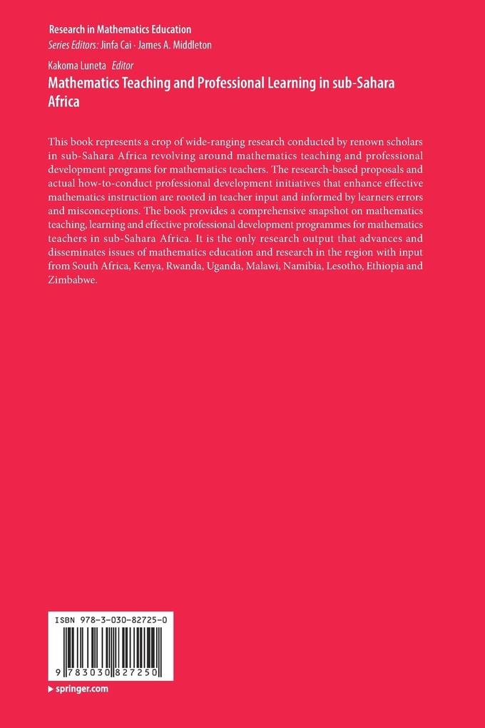 Weitere Ansicht: Mathematics Teaching and Professional Learning in sub-Sahara Africa