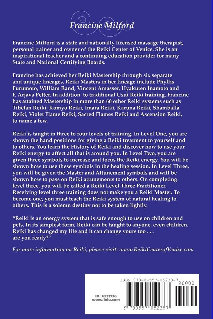 Weitere Ansicht: Usui Reiki Level One Manual | Francine Milford
