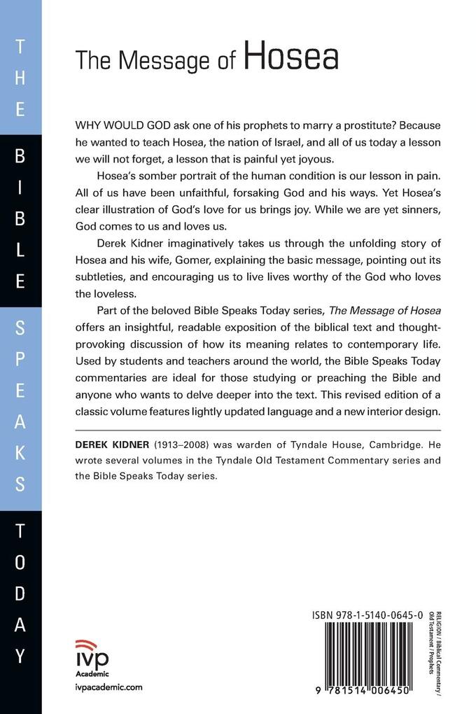 Weitere Ansicht: The Message of Hosea | Derek Kidner