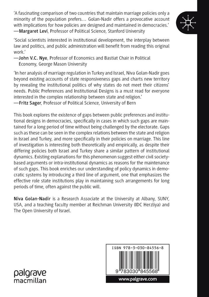 Weitere Ansicht: Public Preferences and Institutional Designs | Niva Golan-Nadir