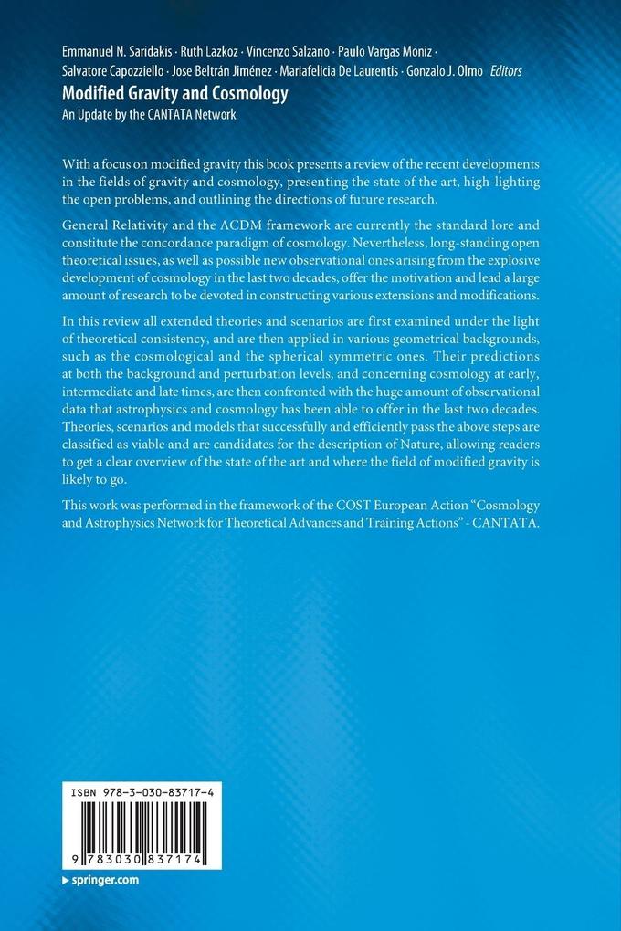 Weitere Ansicht: Modified Gravity and Cosmology