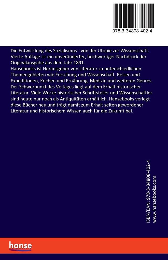 Weitere Ansicht: Die Entwicklung des Sozialismus | Friedrich Engels