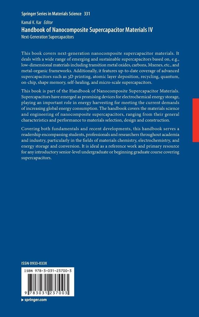Weitere Ansicht: Handbook of Nanocomposite Supercapacitor Materials IV