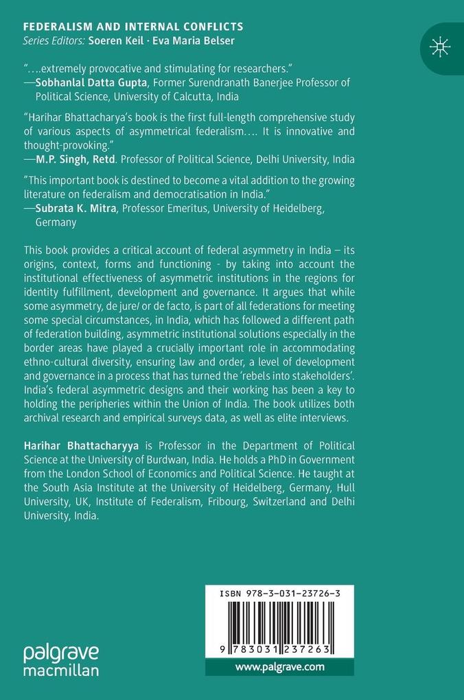Weitere Ansicht: Asymmetric Federalism in India | Harihar Bhattacharyya