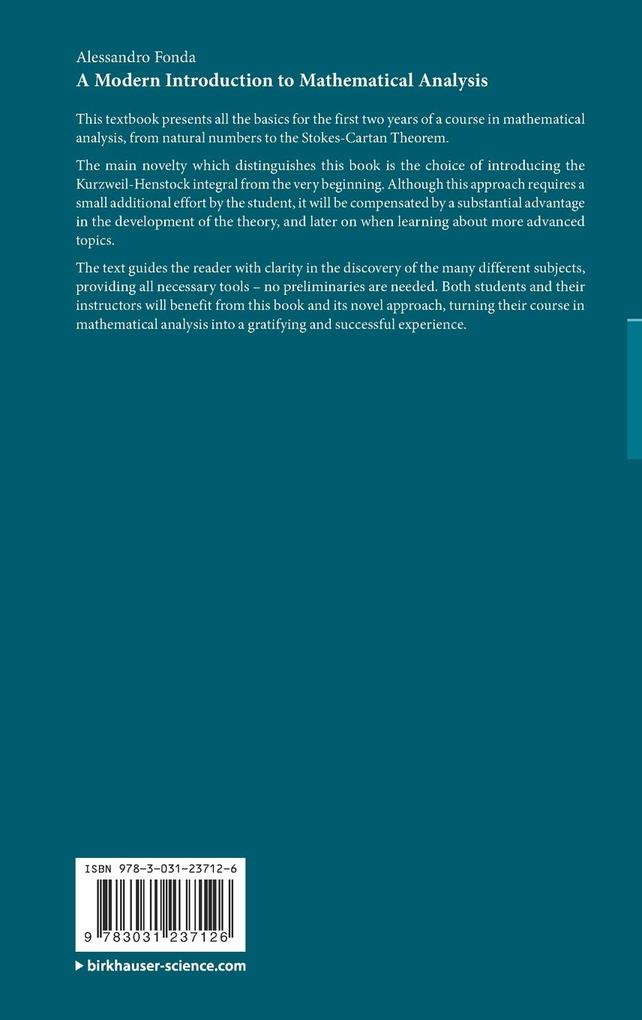 Weitere Ansicht: A Modern Introduction to Mathematical Analysis | Alessandro Fonda