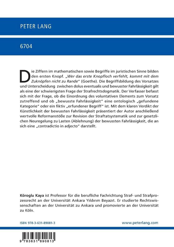 Weitere Ansicht: Vorsatz in der Fahrlässigkeit | Köroglu Kaya