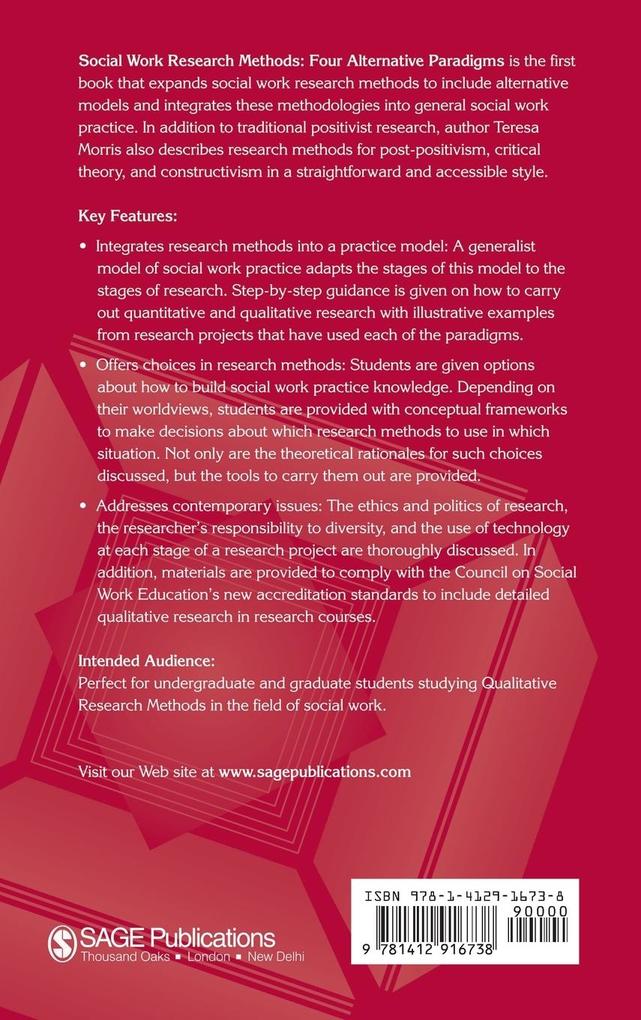 Weitere Ansicht: Social Work Research Methods | Teresa Morris