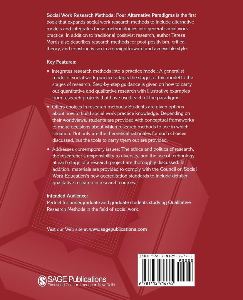 Weitere Ansicht: Social Work Research Methods | Teresa Morris