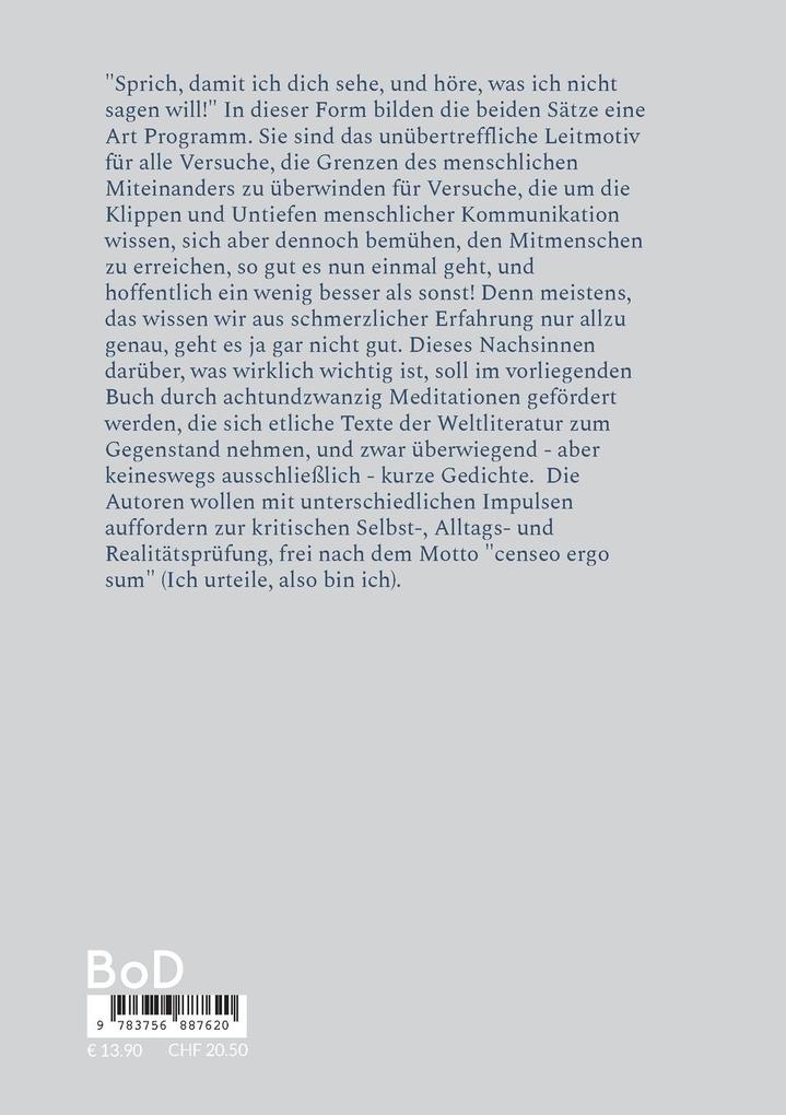 Weitere Ansicht: Sprich, damit ich dich sehe | Walter Machtemes, Till Bastian