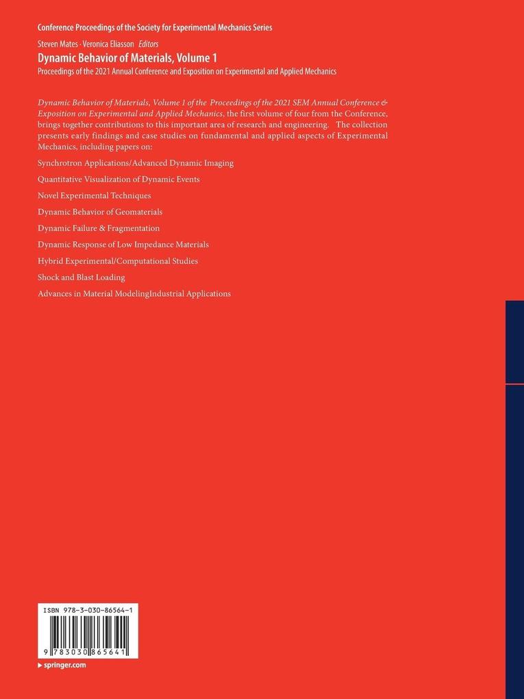 Weitere Ansicht: Dynamic Behavior of Materials, Volume 1