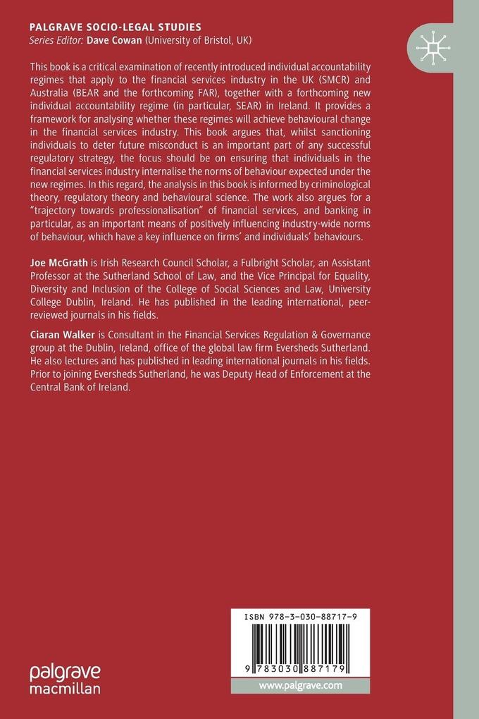 Weitere Ansicht: New Accountability in Financial Services | Joe McGrath, Ciaran Walker