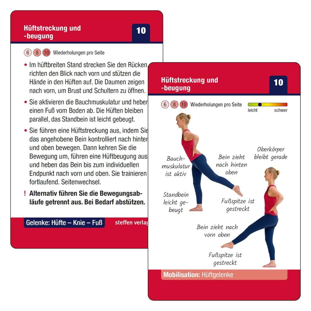 Weitere Ansicht: Trainingskarten Gelenke: Hüfte - Knie - Fuß | Ronald Thomschke
