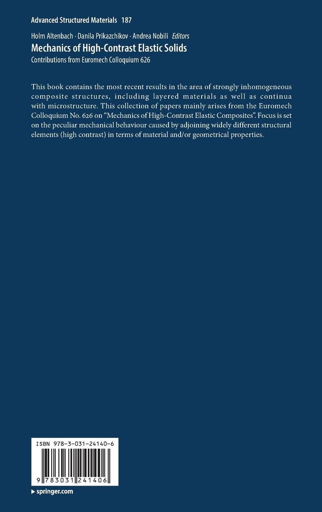Weitere Ansicht: Mechanics of High-Contrast Elastic Solids