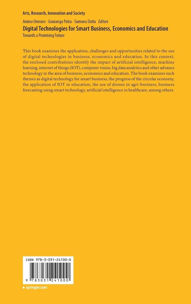 Weitere Ansicht: Digital Technologies for Smart Business, Economics and Education