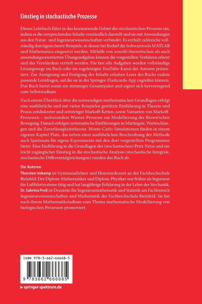 Weitere Ansicht: Einstieg in stochastische Prozesse | Thorsten Imkamp, Sabrina Proß