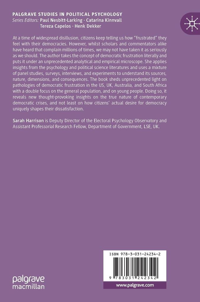 Weitere Ansicht: Pathologies of Democratic Frustration | Sarah Harrison
