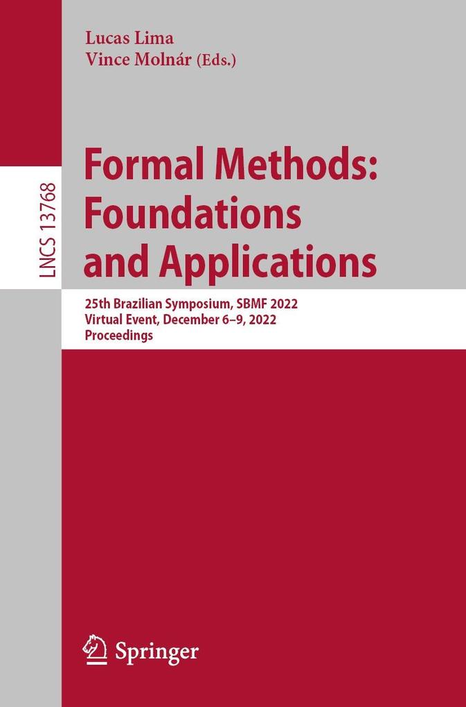Produktbild: Formal Methods: Foundations and Applications