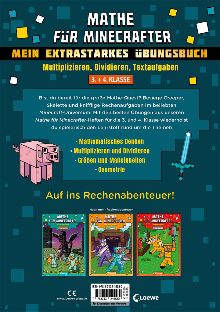 Weitere Ansicht: Mathe für Minecrafter - Mein extrastarkes Übungsbuch