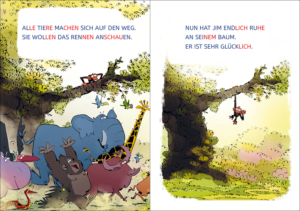 Weitere Ansicht: Leselöwen 1. Klasse - Jim ist mies drauf - Fertig, los ... Banane! (Großbuchstaben) | Suzanne Lang