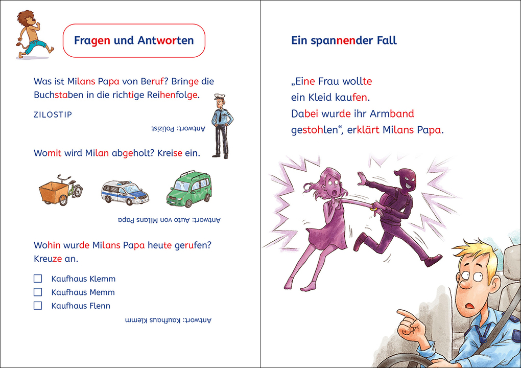 Weitere Ansicht: Leselöwen 1. Klasse - Ein spannender Fall für die Polizei | Amelie Benn