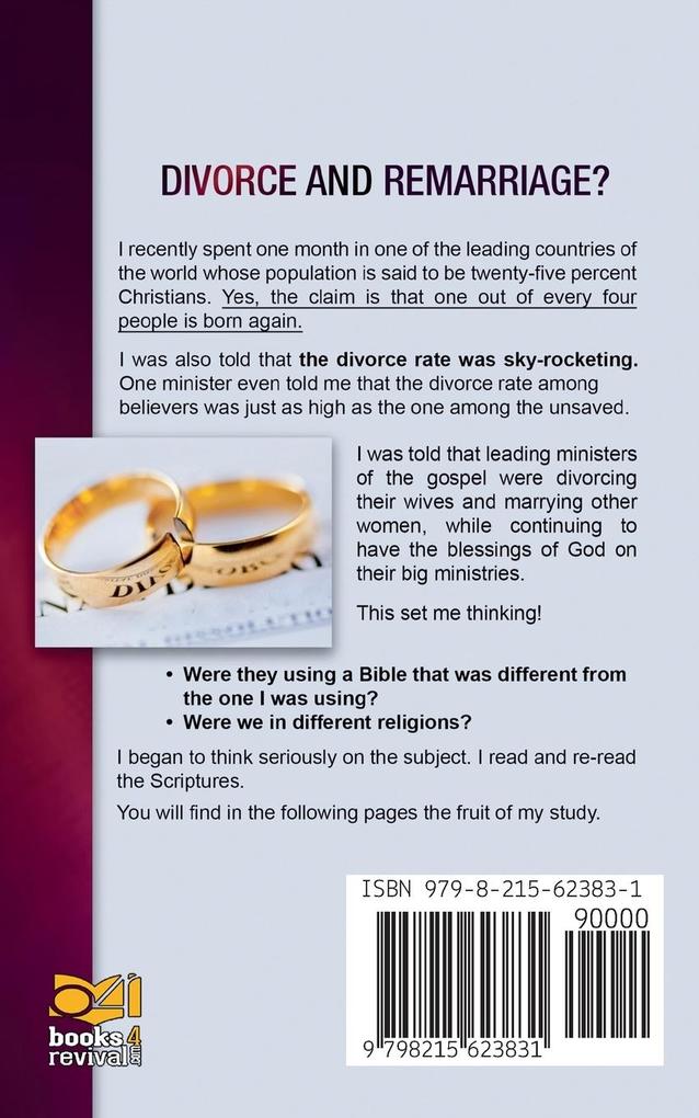 Weitere Ansicht: Divorce And Remarriage? | Zacharias Tanee Fomum