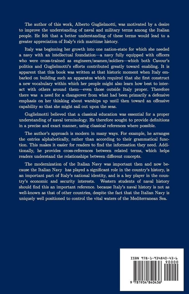 Weitere Ansicht: Vocabolario Marino E Militare | Alberto Guglielmotti