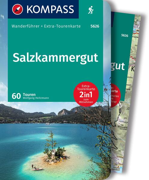 Produktbild: KOMPASS Wanderführer Salzkammergut, 60 Touren mit Extra-Tourenkarte | Wolfgang Heitzmann