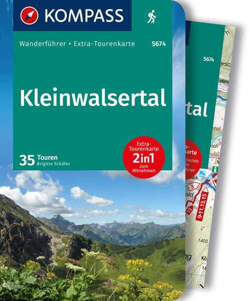 Produktbild: KOMPASS Wanderführer Kleinwalsertal, 35 Touren mit Extra-Tourenkarte | Brigitte Schäfer