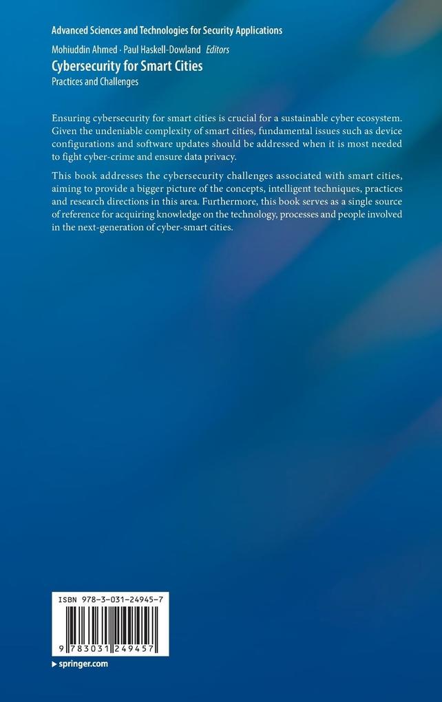 Weitere Ansicht: Cybersecurity for Smart Cities