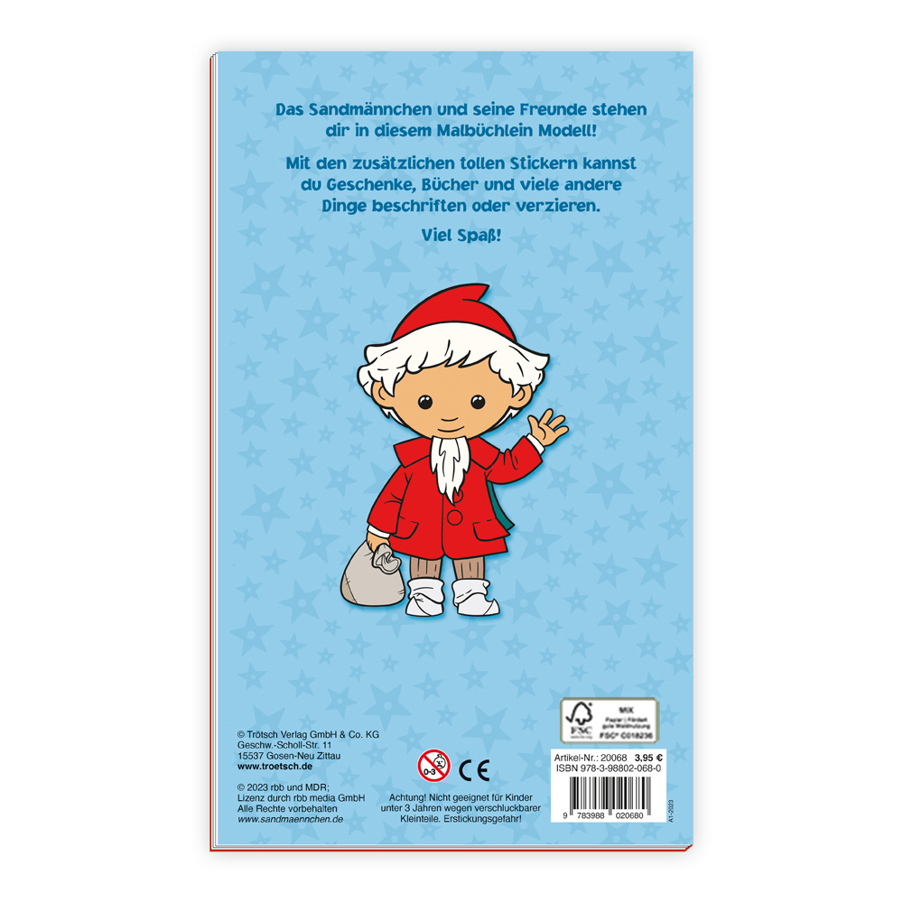 Weitere Ansicht: Trötsch Unser Sandmännchen Malbuch Ausmalbuch mit Stickern
