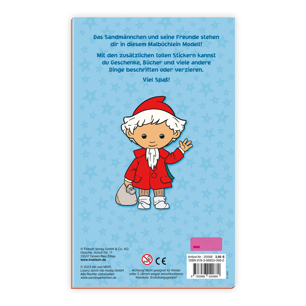 Weitere Ansicht: Trötsch Unser Sandmännchen Malbuch Ausmalbuch mit Stickern