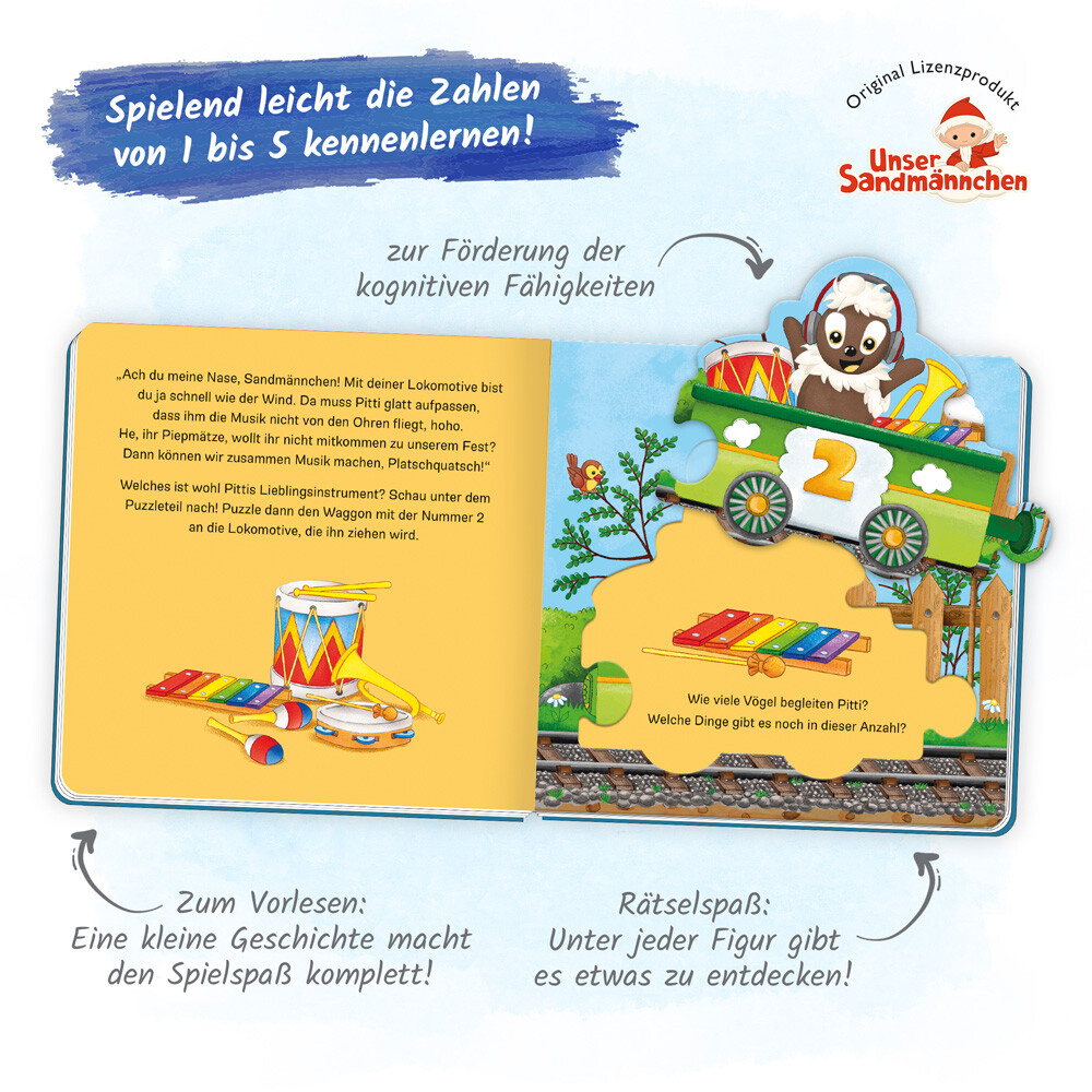 Weitere Ansicht: Trötsch Unser Sandmännchen Puzzlebuch Zahlenzug Puzzlebuch