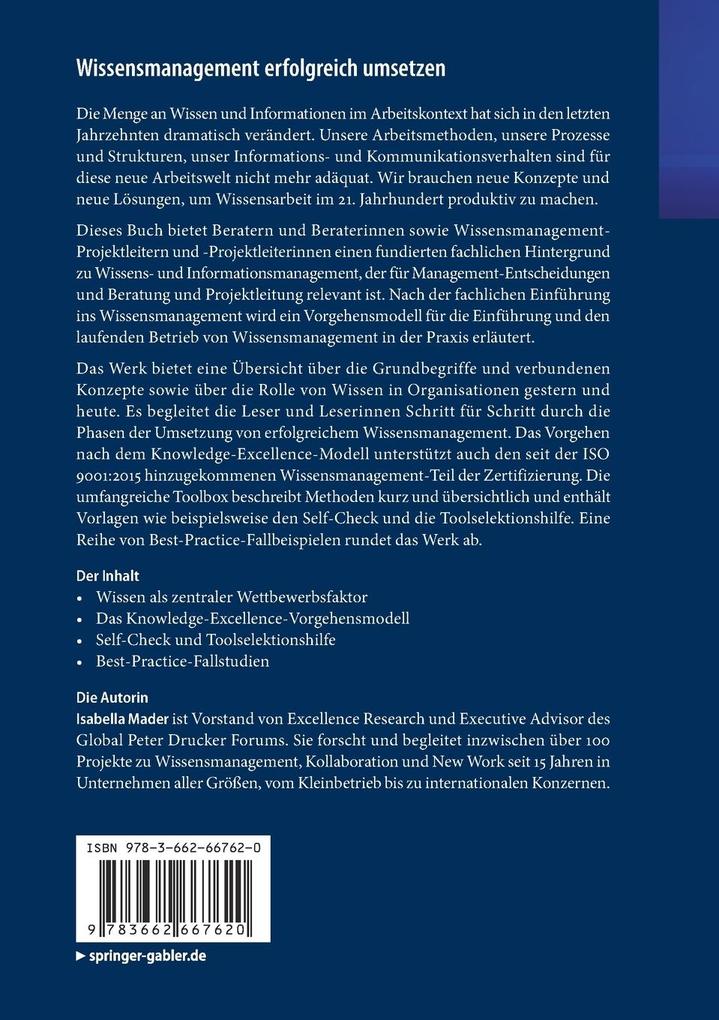 Weitere Ansicht: Wissensmanagement erfolgreich umsetzen | Isabella Mader