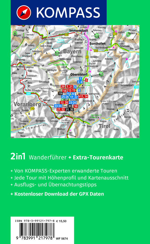 Weitere Ansicht: KOMPASS Wanderführer Kleinwalsertal, 35 Touren mit Extra-Tourenkarte | Brigitte Schäfer