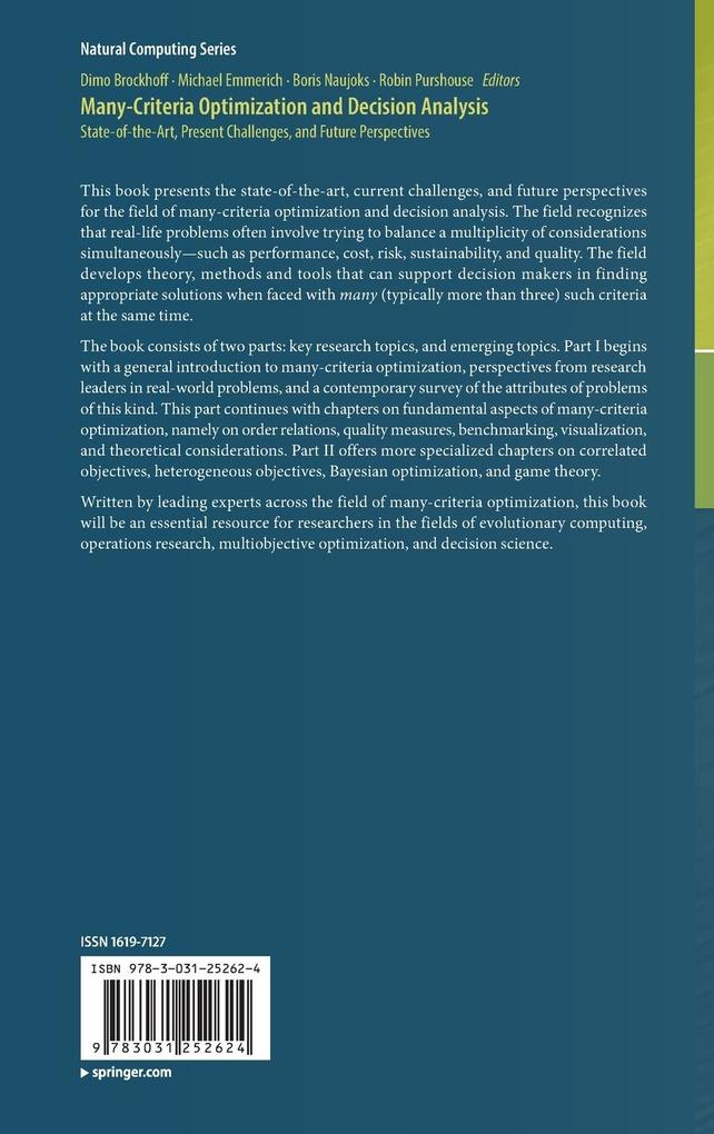 Weitere Ansicht: Many-Criteria Optimization and Decision Analysis