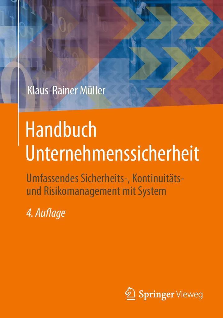 Produktbild: Handbuch Unternehmenssicherheit | Klaus-Rainer Müller