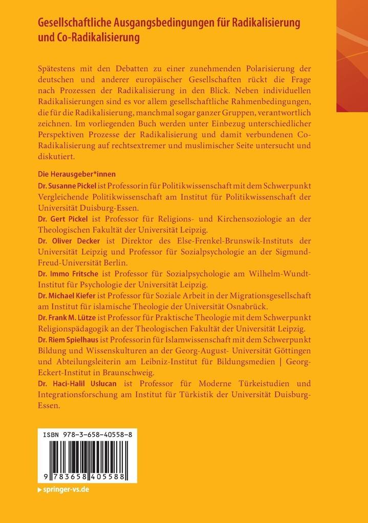 Weitere Ansicht: Gesellschaftliche Ausgangsbedingungen für Radikalisierung und Co-Radikalisierung