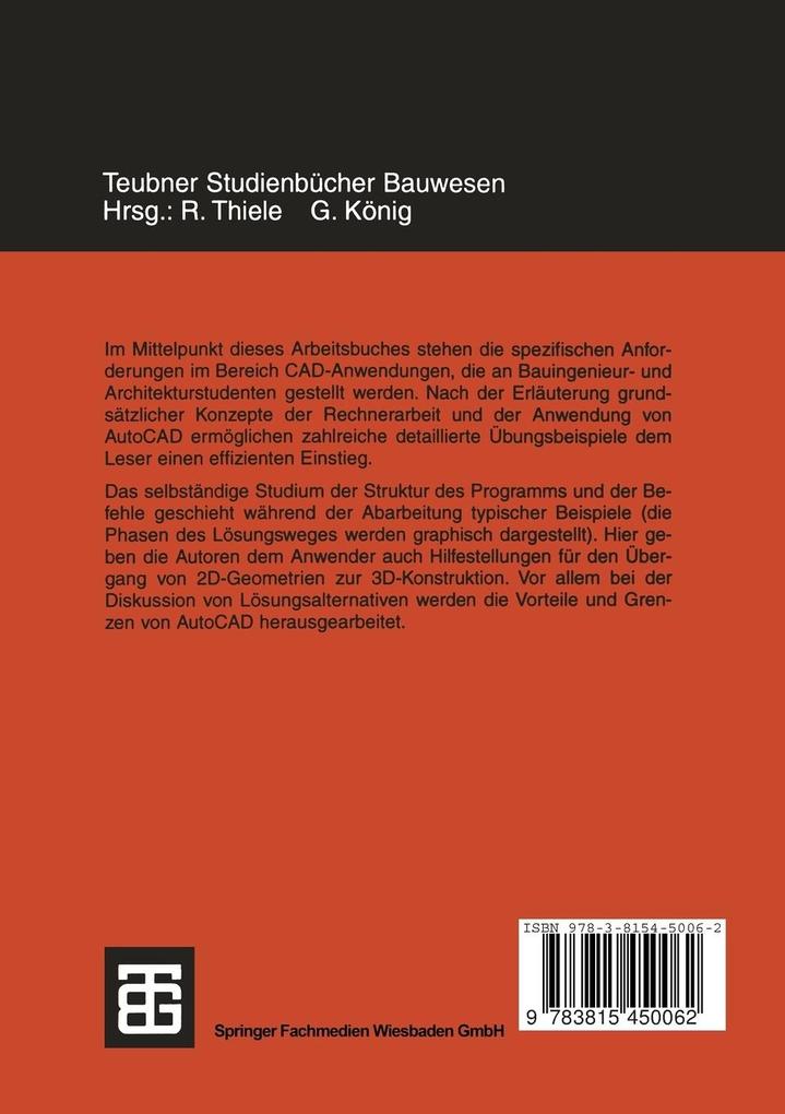 Weitere Ansicht: AutoCAD - Ein Leitfaden für das Selbststudium | Stephan Baudach, Lutz Lämmer