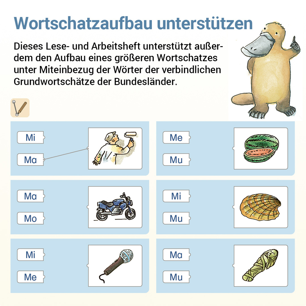 Weitere Ansicht: Lesen mit Rico Schnabel, Heft 1: Silben | Stefanie Drecktrah, Mareike Hahn