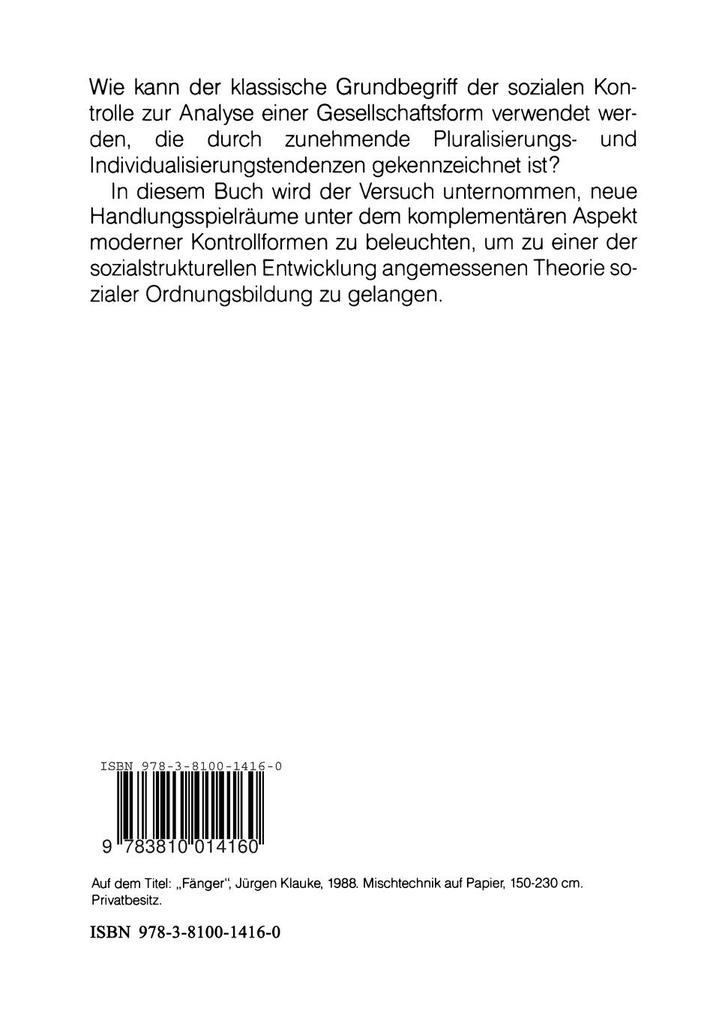 Weitere Ansicht: Soziale Kontrolle und Individualisierung | Kornelia Hahn