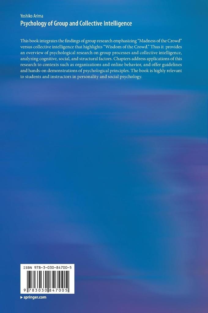 Weitere Ansicht: Psychology of Group and Collective Intelligence | Yoshiko Arima