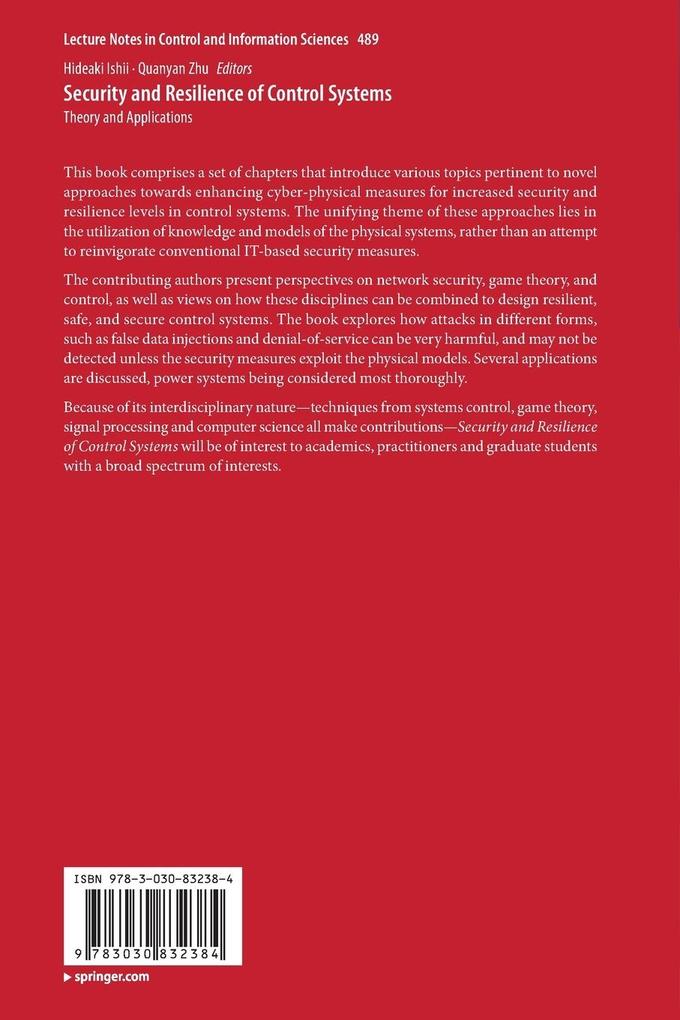 Weitere Ansicht: Security and Resilience of Control Systems