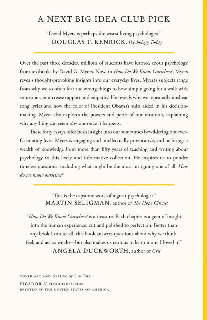 Weitere Ansicht: How Do We Know Ourselves? | David G. Myers