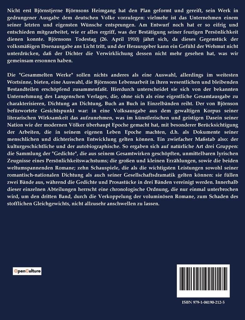 Weitere Ansicht: Gesammelte Werke in fünf Bänden | Björnstjerne Björnson